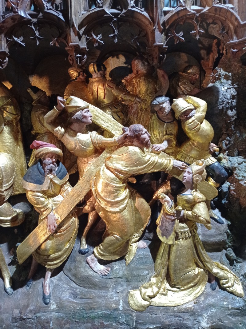 Atelier Giordani - Conservation - Restauration
Edifice – Mobilier - Sculpture – Objets d’art – Moulage –
Pierre, bois métal, polychromie et dorure - Conservation restauration du retable gothique de la Chapelle Saint Sulpice - Bois sculpté
Terre cuite sculptée polychrome et dorure - - Dépoussiérage soigneux
- Etude stratigraphique avec sondage
prise d'empreintes, moulage et tirage d'élément lacunaires
- Collage des éléments bois déchus et des tirage à la résine
- comblement et ragréages 
- Nettoyage 
- Réintégrations colorées
- Réintégration de dorure à la mixtion