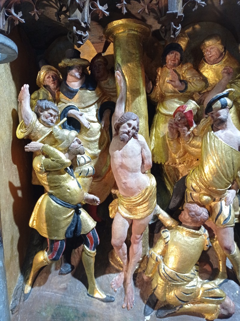 Atelier Giordani - Conservation - Restauration
Edifice – Mobilier - Sculpture – Objets d’art – Moulage –
Pierre, bois métal, polychromie et dorure - Conservation restauration du retable gothique de la Chapelle Saint Sulpice - Bois sculpté
Terre cuite sculptée polychrome et dorure - - Dépoussiérage soigneux
- Etude stratigraphique avec sondage
prise d'empreintes, moulage et tirage d'élément lacunaires
- Collage des éléments bois déchus et des tirage à la résine
- comblement et ragréages 
- Nettoyage 
- Réintégrations colorées
- Réintégration de dorure à la mixtion