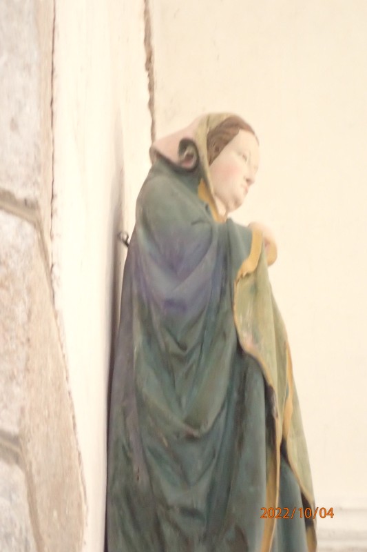 Atelier Giordani - Conservation - Restauration
Edifice – Mobilier - Sculpture – Objets d’art – Moulage –
Pierre, bois métal, polychromie et dorure - Restauration de deux statues en bois polychrome - Bois polychrome - - Traitement insecticide en anoxie dynamique
- Traitement insecticide chimique préventif 
- Dépoussiérage, nettoyage, purge
- Consolidation chimique du bois
- Restitution des manques et éléments mobiles
- Comblements et masticage
- Réintégration colorée et glacis