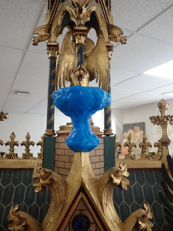 Atelier Giordani - Conservation - Restauration
Edifice – Mobilier - Sculpture – Objets d’art – Moulage –
Pierre, bois métal, polychromie et dorure - Restauration d'une statue de la Vierge à l'enfant de la Cathédrale Notre-Dame-de-la-Treille en bois polychrome et dorure - Bois polychrome et dorure - -Dépose/repose avec transfert en atelier
-Dépoussiérage minutieux sous aspiration contrôlée
-Refixage de la polychromie soulevée
-Nettoyage au triammonium citrate
-Complément de sculpture
-Réintégration de dorure
-Réintégration de polychromie
- Protection de la surface par application d'une cire microcristalline