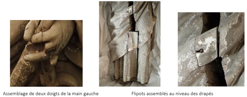 Atelier Giordani - Conservation - Restauration
Edifice – Mobilier - Sculpture – Objets d’art – Moulage –
Pierre, bois métal, polychromie et dorure - Étude préalable à la restauration du Saint Pierre - Bois polychrome - OPÉRATIONS RÉALISÉES : 

- Dépoussiérage 
- Constat d’état 
- Étude stratigraphique comprenant prélèvement d’écailles pour analyse en laboratoire 
- Proposition de traitement de conservation-restauration