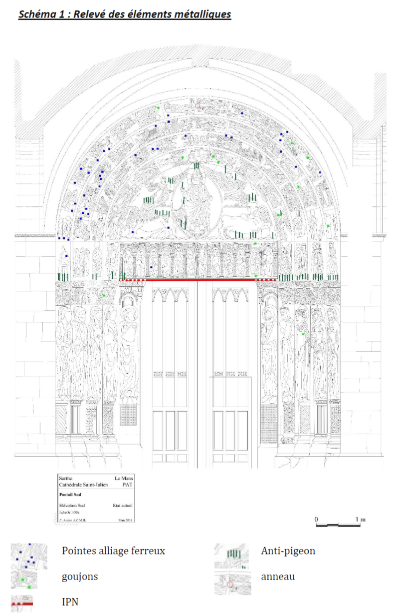 Atelier Giordani - Conservation - Restauration
Edifice – Mobilier - Sculpture – Objets d’art – Moulage –
Pierre, bois métal, polychromie et dorure - Étude stratigraphique du portail royal sud - Étude stratigraphique, en cotraitance avec H. Chevalier - OPÉRATIONS RÉALISÉES : 

- Cartographie 
- Relevés Sondages 
- Prélèvements 
- Analyses laboratoire 
- Synthèse 

Présentation des résultats à un colloque