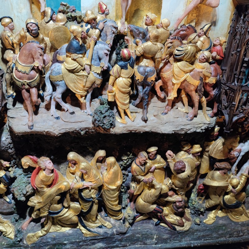 Atelier Giordani - Conservation - Restauration
Edifice – Mobilier - Sculpture – Objets d’art – Moulage –
Pierre, bois métal, polychromie et dorure - Conservation restauration du retable gothique de la Chapelle Saint Sulpice - Bois sculpté
Terre cuite sculptée polychrome et dorure - - Dépoussiérage soigneux
- Etude stratigraphique avec sondage
prise d'empreintes, moulage et tirage d'élément lacunaires
- Collage des éléments bois déchus et des tirage à la résine
- comblement et ragréages 
- Nettoyage 
- Réintégrations colorées
- Réintégration de dorure à la mixtion