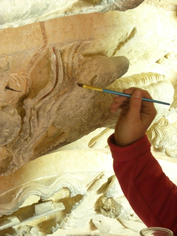 Atelier Giordani - Conservation - Restauration
Edifice – Mobilier - Sculpture – Objets d’art – Moulage –
Pierre, bois métal, polychromie et dorure - Conservation restauration du Portail royal Sud de la Cathédrale Saint Julien - Pierre polychrome - - Dessalements ponctuels
- Dépoussiérage soigneux
- Refixage des vestiges de polychromie
- Nettoyage par micro-gommage
- Nettoyage par désincrustation photonique
- Consolidation chimique de la pierre
- Renforts structurels
- Purges et reprises des joints d'appareillages 
- Traitement des éléments métalliques
- Retouches ponctuelles
- Patine d'harmonisation