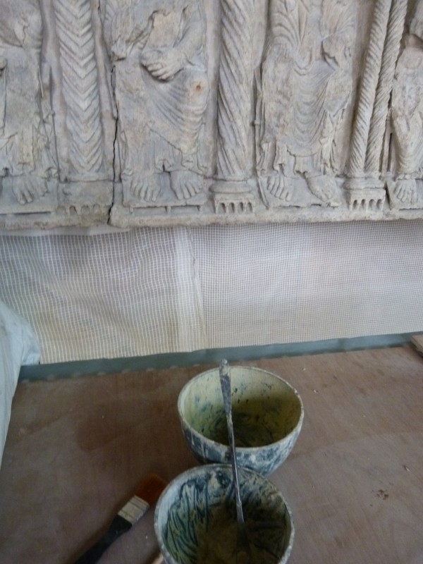 Atelier Giordani - Conservation - Restauration
Edifice – Mobilier - Sculpture – Objets d’art – Moulage –
Pierre, bois métal, polychromie et dorure - Conservation restauration du Portail royal Sud de la Cathédrale Saint Julien - Pierre polychrome - - Dessalements ponctuels
- Dépoussiérage soigneux
- Refixage des vestiges de polychromie
- Nettoyage par micro-gommage
- Nettoyage par désincrustation photonique
- Consolidation chimique de la pierre
- Renforts structurels
- Purges et reprises des joints d'appareillages 
- Traitement des éléments métalliques
- Retouches ponctuelles
- Patine d'harmonisation