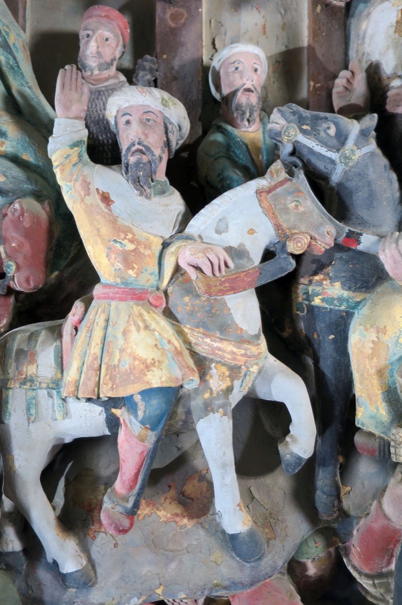 Atelier Giordani - Conservation - Restauration
Edifice – Mobilier - Sculpture – Objets d’art – Moulage –
Pierre, bois métal, polychromie et dorure - Conservation-restauration générale du choeur : Retable majeur et son maître-autel - Pierre calcaire, maçonnerie et plâtre, bois ; décors peints, dorés et argentés - OPÉRATIONS RÉALISÉES
-	Dépoussiérage, refixage, nettoyage
-	Comblement des lacunes, ragréage et masticage
-	Restitution d’éléments manquants par prise d’empreinte et moulage
-	Dégagement mécanique par clivage au scalpel
-	Allègement de la bronzine
-	Retouches sur les décors peints, dorés (or mica) et argentés (argent minéral Iriodin)
-	Dorure à la mixtion
-	Restitution des fonds (peinture acrylique) à partir de sondages
-	Patines d’harmonisation