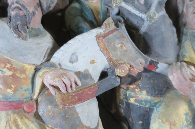Atelier Giordani - Conservation - Restauration
Edifice – Mobilier - Sculpture – Objets d’art – Moulage –
Pierre, bois métal, polychromie et dorure - Conservation-restauration générale du choeur : Retable majeur et son maître-autel - Pierre calcaire, maçonnerie et plâtre, bois ; décors peints, dorés et argentés - OPÉRATIONS RÉALISÉES
-	Dépoussiérage, refixage, nettoyage
-	Comblement des lacunes, ragréage et masticage
-	Restitution d’éléments manquants par prise d’empreinte et moulage
-	Dégagement mécanique par clivage au scalpel
-	Allègement de la bronzine
-	Retouches sur les décors peints, dorés (or mica) et argentés (argent minéral Iriodin)
-	Dorure à la mixtion
-	Restitution des fonds (peinture acrylique) à partir de sondages
-	Patines d’harmonisation
