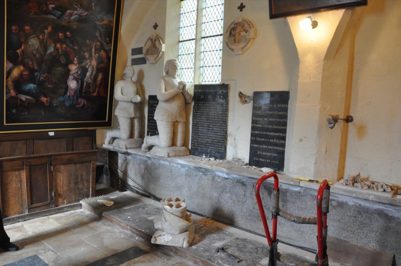 Atelier Giordani - Conservation - Restauration
Edifice – Mobilier - Sculpture – Objets d’art – Moulage –
Pierre, bois métal, polychromie et dorure - Travaux de restauration des six orants des seigneurs d’Aubigny - Statue en pierre et terre cuite - Déposés, traités en atelier et remontés

OPÉRATIONS RÉALISÉES
-	Dépose, transport, repose
-	Nettoyage microsablage et par compresses
-	Consolisation au silicate d’éthyle
-	Extraction des goujons ferreux
-	Collage et goujonnage (goujon carbone)
-	Ragréages et rejointoiement
-	Harmonisation