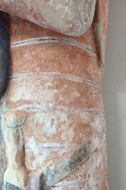 Atelier Giordani - Conservation - Restauration
Edifice – Mobilier - Sculpture – Objets d’art – Moulage –
Pierre, bois métal, polychromie et dorure - Restauration de deux statues de l’église de Saint-Etienne - Restauration de deux statues retrouvées enfouies dans la terre dans l’église Saint-Etienne de Mareil Marly - OPÉRATIONS RÉALISÉES : 

- Nettoyage et élimination minutieuse des dépôts de terre dus à l’enfouissement. 
- Fixage de la polychromie écaillante. 
- Élimination des anciennes tiges métalliques oxydées servant originellement de liaisonnement. 
- Élimination d’efflorescence de plâtre sur la statue de Saint Etienne. Assemblage des fragments, comblements des lacunes du support et ragréages.
- Dégagement de la polychromie par clivage au scalpel sous lunettes binoculaires après la réalisation d’études stratigraphiques préalables, réintégrations colorées et retouches.
- Réalisation de socle peint en ton pierre pour la présentation des statues et repose sécurisée de celles-ci à leur nouvel emplacement au sein de l’église.