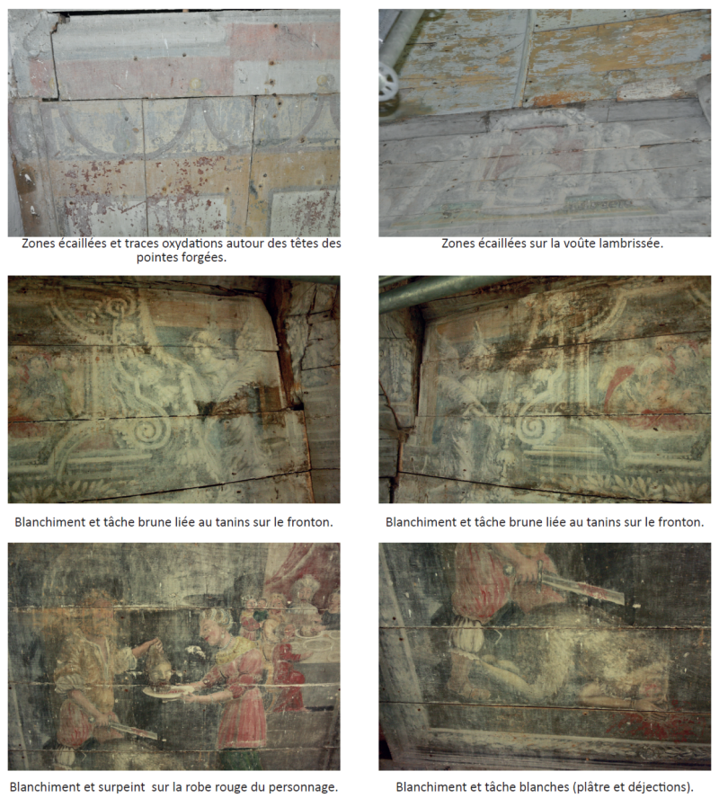 Atelier Giordani - Conservation - Restauration
Edifice – Mobilier - Sculpture – Objets d’art – Moulage –
Pierre, bois métal, polychromie et dorure - Étude préalable à la restauration du retable de la chapelle. 
Mise au jour d’un décor d’époque sous-jacent - Bois polychromé - OPÉRATIONS RÉALISÉES : 

- Sondage, étude, analyse de stratigraphies sur éléments sculptés, enduits, couches picturales murales
- Micro prélèvement
- Analyse et corrélation des résultats
- Ébauche de chronologie générale