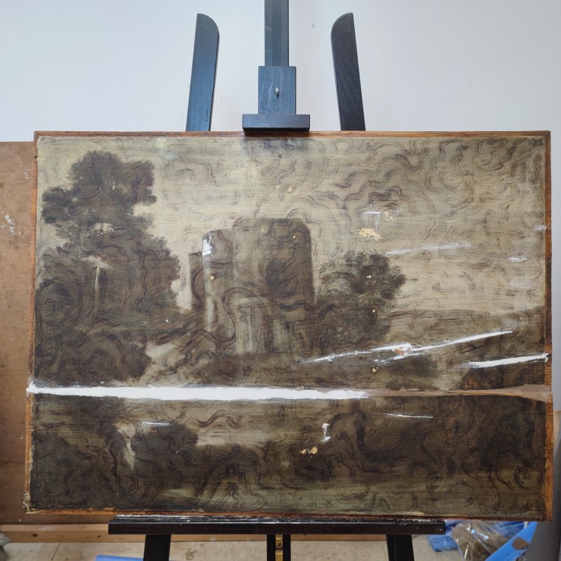 Atelier Giordani - Conservation - Restauration
Edifice – Mobilier - Sculpture – Objets d’art – Moulage –
Pierre, bois métal, polychromie et dorure - Parloir de l'abbesse Abbaye de Verneuil sur Avre - Bois polychrome - -	Montage de l’échafaudage
-	Prise de côtes et mesures
-	Dépose des boiseries
-	Renfort structurel charpente
-	Traitement insecticide et fongicide de la charpente
-	Transport des panneaux en ateliers
-	Dépoussiérage
-	Purges et greffes
-	Consolidation chimique du support 
-	Révision des assemblages
-	Reprise des arasements et disjointoiements
-	Renforts structurels des panneaux
-	Comblements
-	Traitement insecticide des panneaux
-	Montage à blanc
-	Mise en peinture des montant et traverses
-	Dévernissage et retouche colorées des panneaux
-	Vernissage
-	Repose