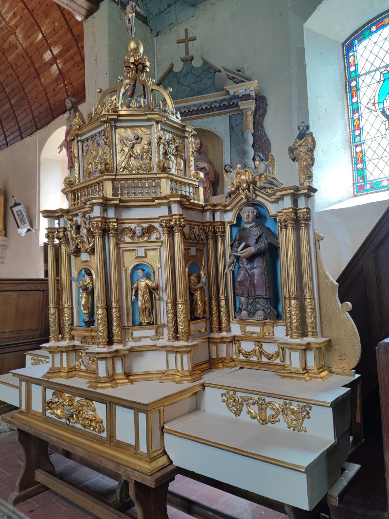 Atelier Giordani - Conservation - Restauration
Edifice – Mobilier - Sculpture – Objets d’art – Moulage –
Pierre, bois métal, polychromie et dorure - Restauration du tabernacle de l'Eglise Saint Martin - Bois polychrome et dorure - - Refixage de polychromie
- Dépoussiérage sous aspiration contrôlée
- Nettoyage de la polychromie et des dorures
- Masticage des lacunes de surface
- Réintégration colorée
- Dorure à la mixtion
- Vernissage de protection