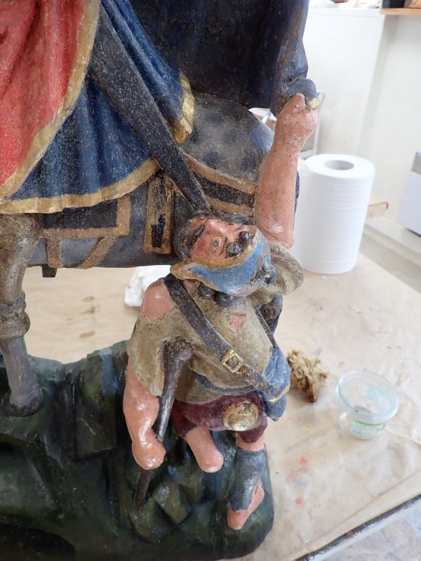 Atelier Giordani - Conservation - Restauration
Edifice – Mobilier - Sculpture – Objets d’art – Moulage –
Pierre, bois métal, polychromie et dorure - Restauration de la Charité Saint Martin - Bois polychrome - OPÉRATIONS RÉALISÉES
- Nettoyage par compresses
- Consolidation des zones altérées
- Étude de la polychromie
- Dégagement de la polychromie
- Refixage
- Réintégrations formelles
- Réintégrations colorées
- Protection finale