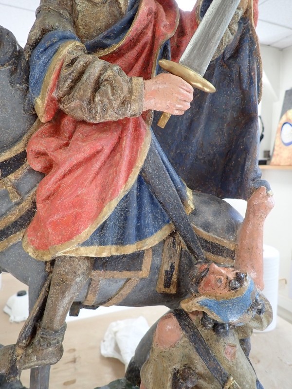 Atelier Giordani - Conservation - Restauration
Edifice – Mobilier - Sculpture – Objets d’art – Moulage –
Pierre, bois métal, polychromie et dorure - Restauration de la Charité Saint Martin - Bois polychrome - OPÉRATIONS RÉALISÉES
- Nettoyage par compresses
- Consolidation des zones altérées
- Étude de la polychromie
- Dégagement de la polychromie
- Refixage
- Réintégrations formelles
- Réintégrations colorées
- Protection finale