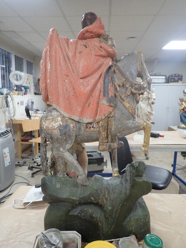 Atelier Giordani - Conservation - Restauration
Edifice – Mobilier - Sculpture – Objets d’art – Moulage –
Pierre, bois métal, polychromie et dorure - Restauration de la Charité Saint Martin - Bois polychrome - OPÉRATIONS RÉALISÉES
- Nettoyage par compresses
- Consolidation des zones altérées
- Étude de la polychromie
- Dégagement de la polychromie
- Refixage
- Réintégrations formelles
- Réintégrations colorées
- Protection finale