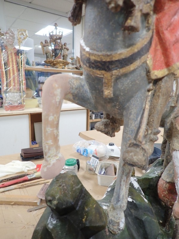 Atelier Giordani - Conservation - Restauration
Edifice – Mobilier - Sculpture – Objets d’art – Moulage –
Pierre, bois métal, polychromie et dorure - Restauration de la Charité Saint Martin - Bois polychrome - OPÉRATIONS RÉALISÉES
- Nettoyage par compresses
- Consolidation des zones altérées
- Étude de la polychromie
- Dégagement de la polychromie
- Refixage
- Réintégrations formelles
- Réintégrations colorées
- Protection finale