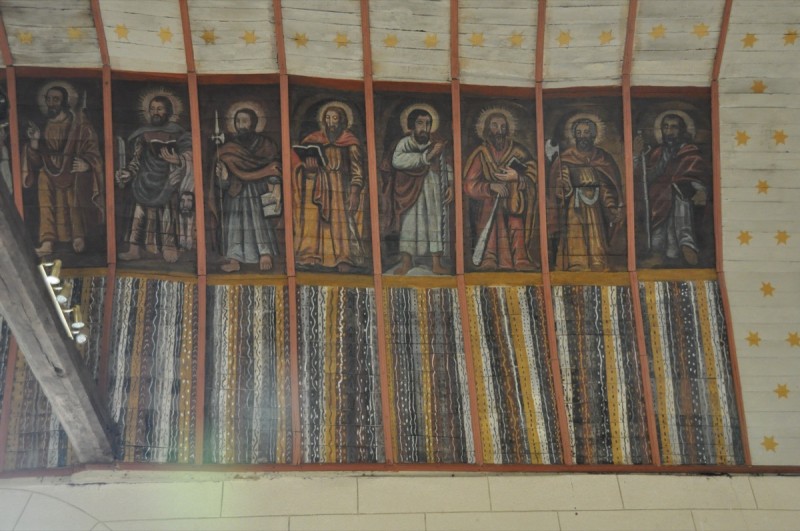 Atelier Giordani - Conservation - Restauration
Edifice – Mobilier - Sculpture – Objets d’art – Moulage –
Pierre, bois métal, polychromie et dorure - Conservation-restauration de la voûte en bois peinte - Voûte peinte avec peintures décoratives et figurées - OPÉRATIONS RÉALISÉES
- Échafaudage et dépose de l’ensemble
- Greffes et compléments
- Consolidation des bois
- Dépoussiérage et nettoyage
- Masticage et réintégration minimale
- Harmonisation
- Couche de protection
- Repose